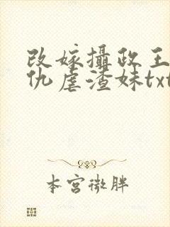 改嫁摄政王我复仇虐渣妹txt下载