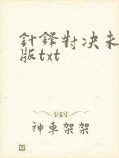 针锋对决未删减版txt