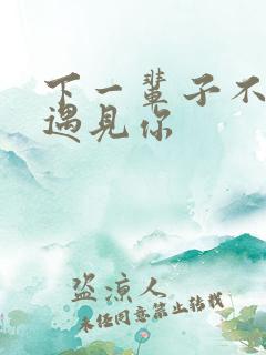 下一辈子不一定遇见你