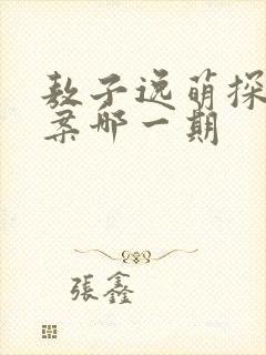 敖子逸萌探探探案哪一期