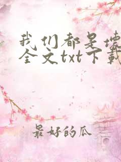 我们都是坏孩子全文txt下载