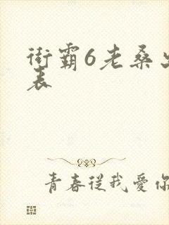 街霸6老桑出招表