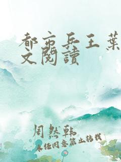 都市兵王叶昊全文阅读