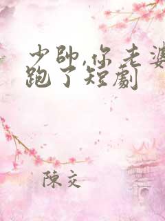 少帅,你老婆又跑了短剧