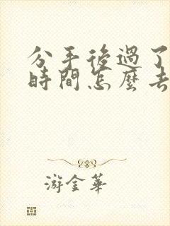 分手后过了很长时间怎么去挽回