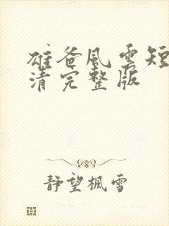 雄爸风云短剧高清完整版