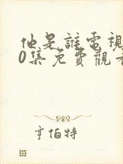 他是谁电视剧40集免费观看视频