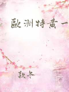 欧洲特黄一级片