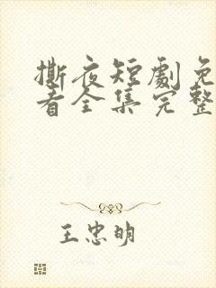 撕夜短剧免费观看全集完整