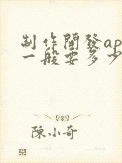 制作开发app一般要多少钱