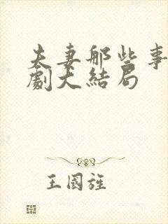 夫妻那些事电视剧大结局