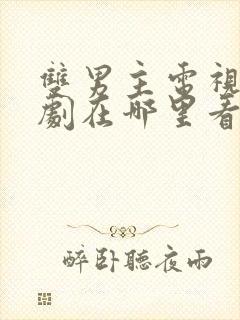 双男主电视剧泰剧在哪里看