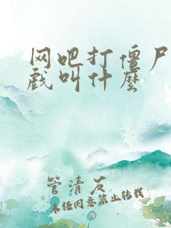 网吧打僵尸的游戏叫什么