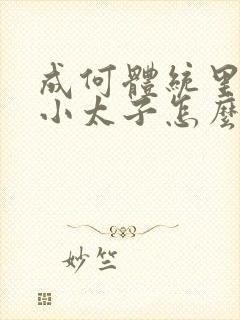 成何体统里面的小太子怎么来的