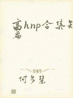 高hnp合集短篇
