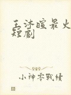 王沐暄最火十部短剧