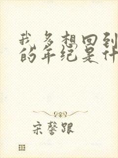 我多想回到当初的年纪是什么歌