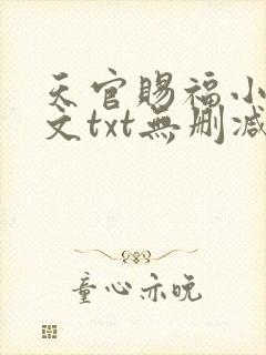 天官赐福小说全文txt无删减下载