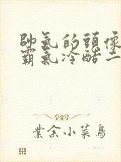 帅气的头像男生霸气冷酷二次元