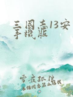 三国志13安卓手机版