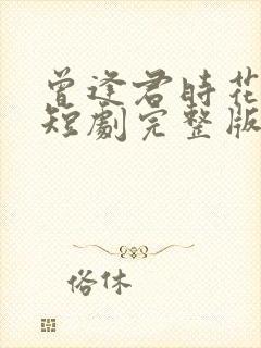 曾逢君时花照眼短剧完整版