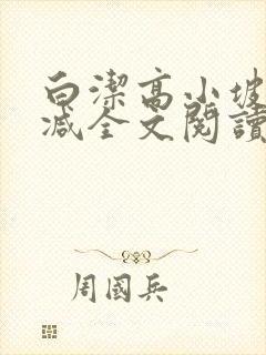 白洁高小坡无删减全文阅读在线