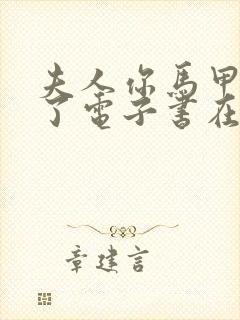 夫人你马甲又掉了电子书在线阅读