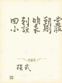 回到明朝当王爷小说未删版下载txt