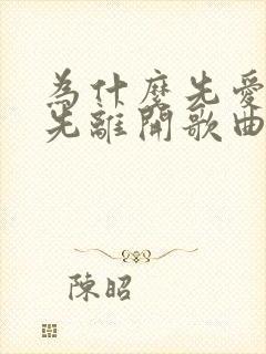 为什么先爱的人先离开歌曲