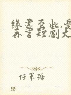 缘尽至此,爱不再言短剧大结局