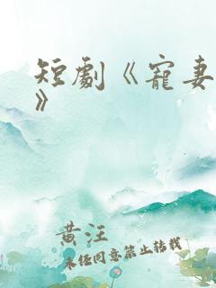 短剧《宠妻入怀》