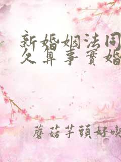 新婚姻法同居多久算事实婚姻