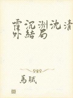 霍沉洲沈清禾番外结局