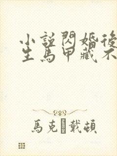 小说闪婚后傅先生马甲藏不住了那里可以看