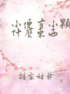 小便有小颗粒是什么东西