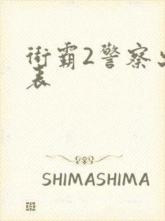 街霸2警察出招表