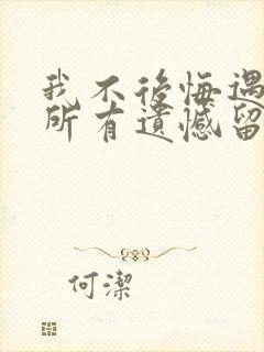 我不后悔遇见你所有遗憾留在心里