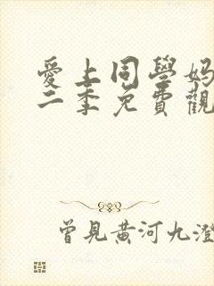 爱上同学妈妈第二季免费观看