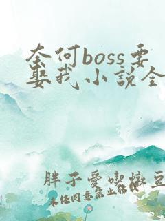 奈何boss要娶我小说全文免费阅读