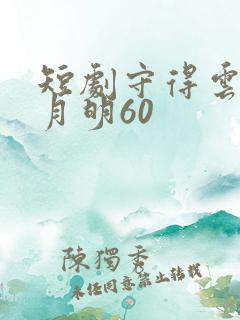 短剧守得云开见月明60