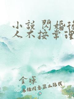 小说 闪婚后夫人不按常理出牌