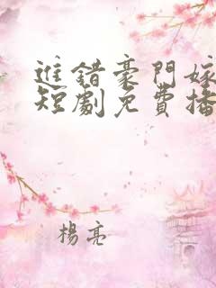 进错豪门嫁对郎短剧免费播放全集下载