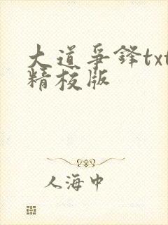 大道争锋txt精校版