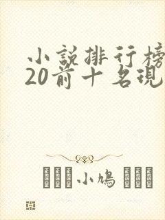 小说排行榜2020前十名现代言情