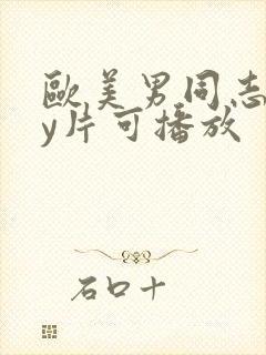 欧美男同志gay片可播放