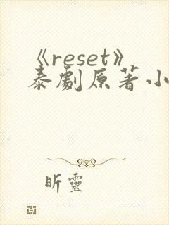 《reset》泰剧原著小说