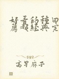 好看的种田文推荐超经典完结