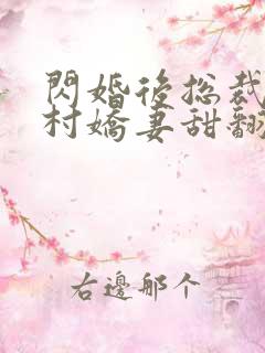 闪婚后总裁的农村娇妻甜翻了演员