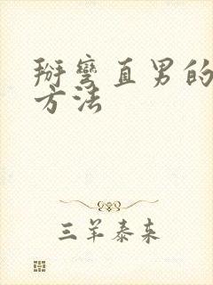 掰弯直男的正确方法