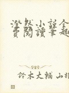 澄然小说全文免费阅读笔趣阁软件